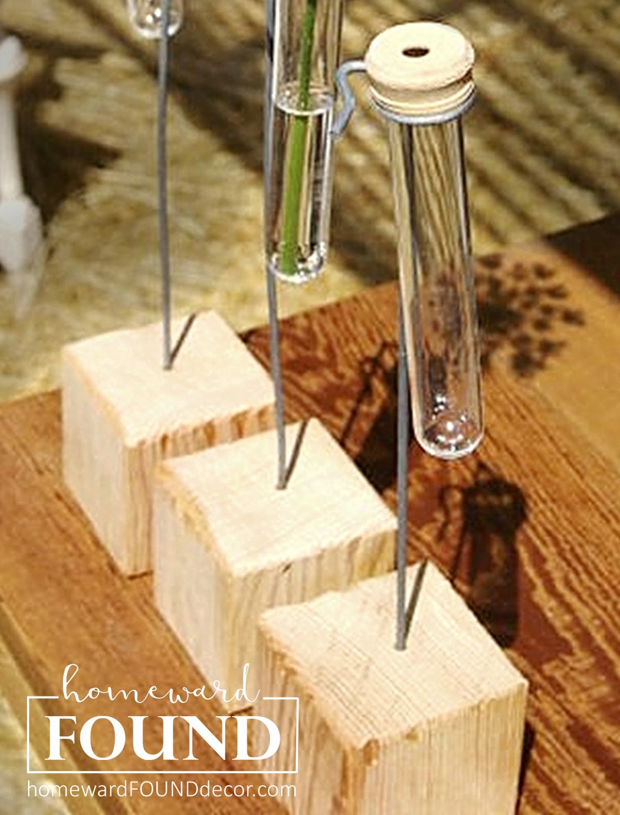 Repurpose Test Tubes as Flower Vases homewardFOUND decor