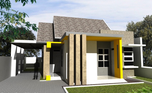 model desain rumah minimalis tampak belakang