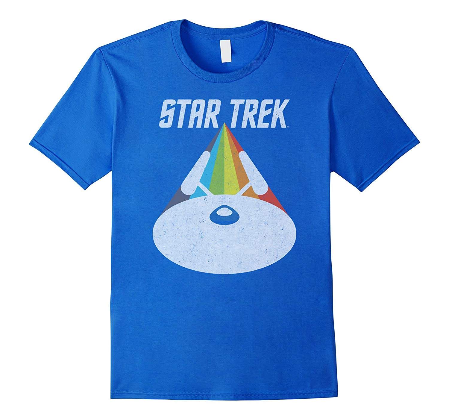 Star Trek Original Series Intro Words Above Enterprise Ship T-Shirt NEW UNWORN 