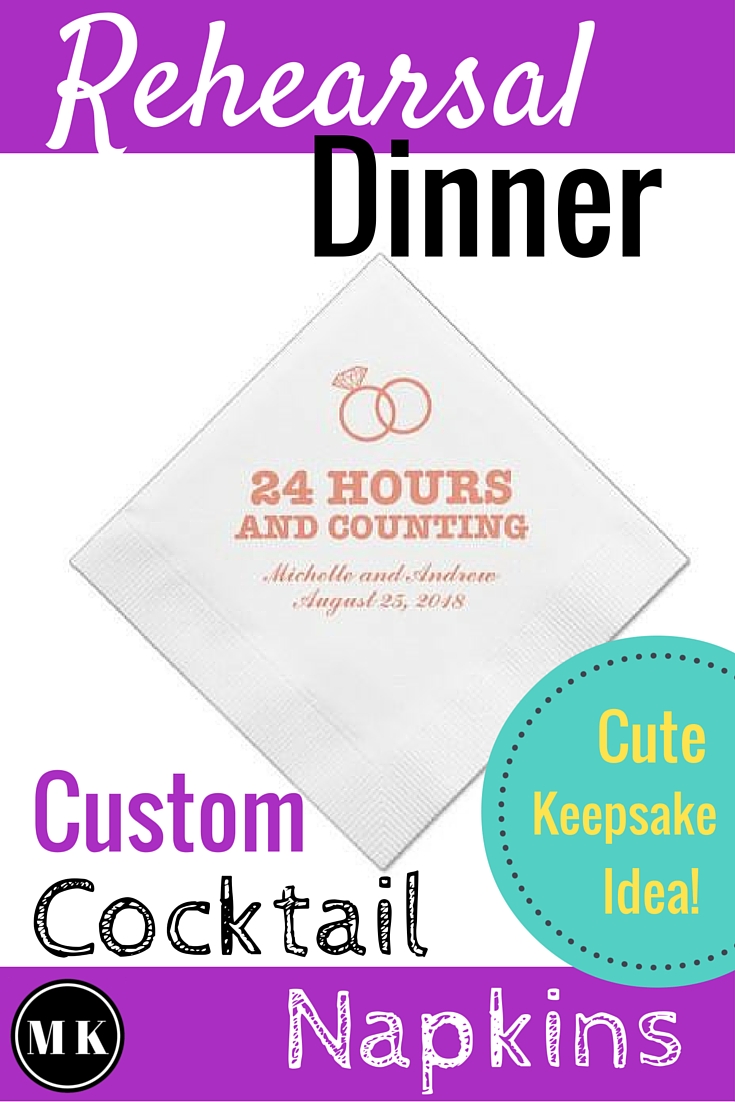 Miriam Kokolo 24 Hours and Counting Cocktail Napkins for Rehearsal Dinner