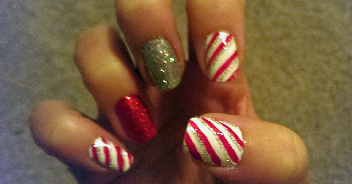 Manicure Monday - Candy Cane Striped Nails! | See the World in PINK