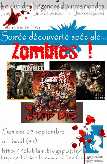 affiche de la soirée jeu zombie