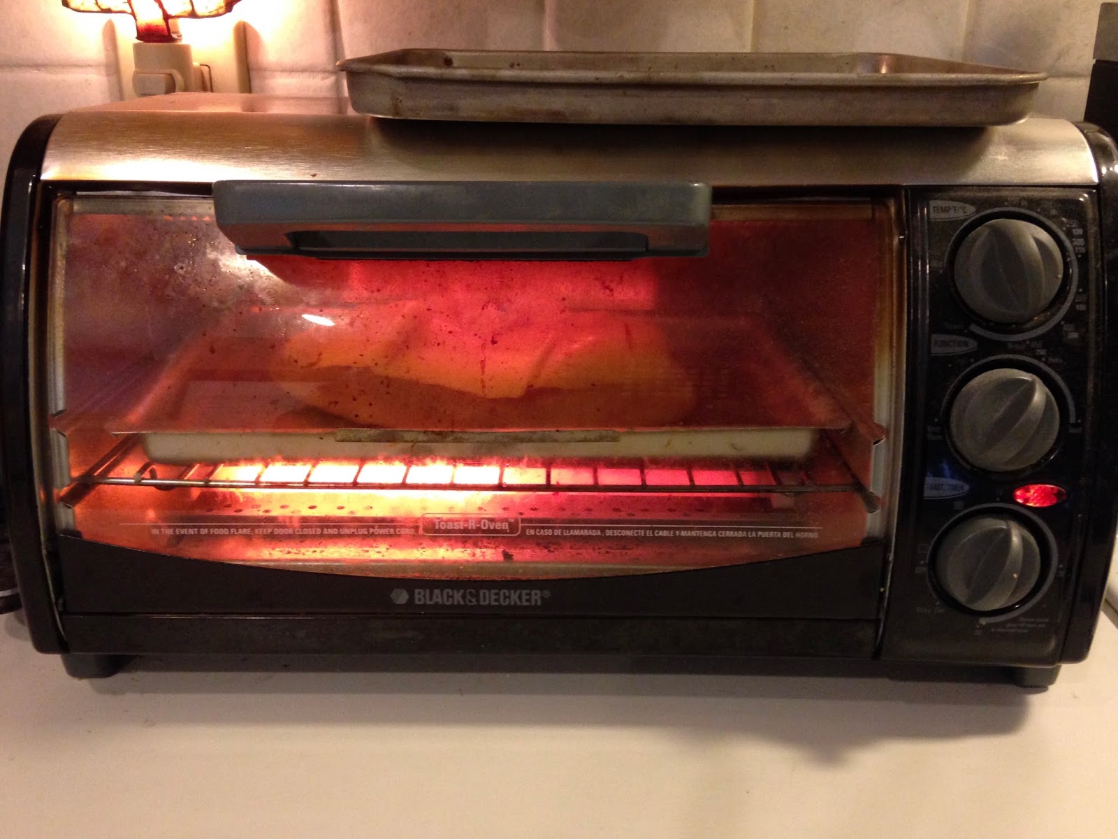terry's blog Pizza in toaster oven.