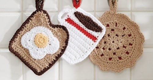 Beautiful Skills - Crochet Knitting Quilting : Pot Holder Dinner Trio ...