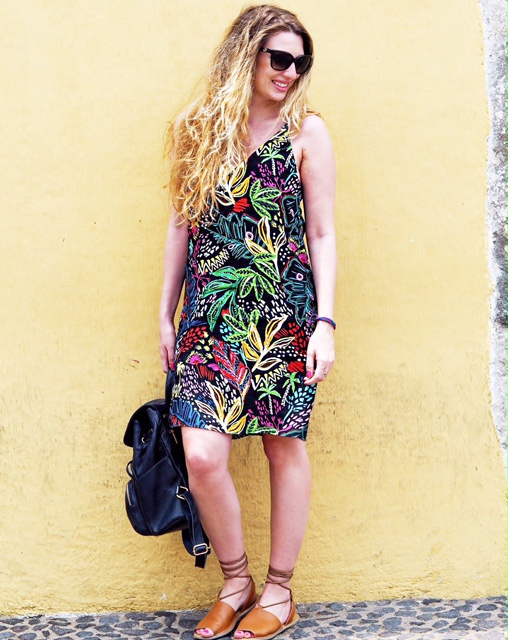 topshop jungle print dress
