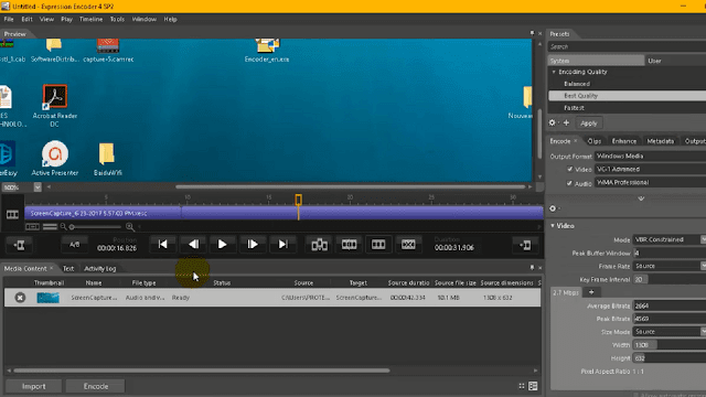  برنامج Microsoft Expression Encoder 4 مونتاج الفيديو تصوير شاشة الكمبيوتر 1080 HD