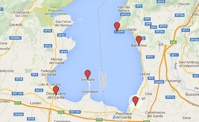 Vicio Viajero: MAPA DEL LAGO DI GARDA