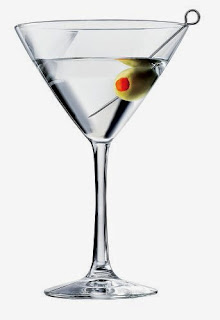 Clear martini glass for hand painting