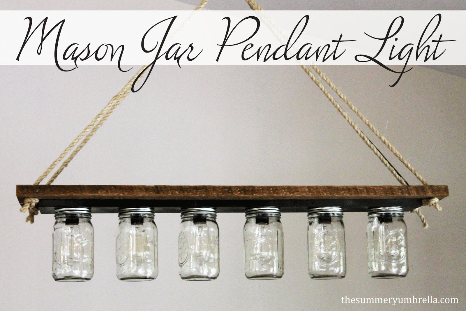 mason jar pendant light