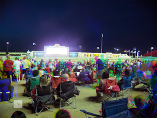 The view from where I stood before the Fireworks display, a digichrome of all the people moving.