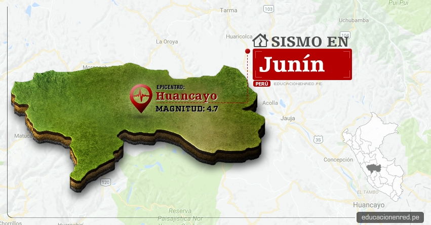 Temblor en Junín de 4.7 Grados (Hoy Miércoles 19 Abril 2017) Sismo EPICENTRO Huancayo - IGP - www.igp.gob.pe Temblor en Junín de 4.7 Grados (Hoy Miércoles 19 Abril 2017) Sismo EPICENTRO Huancayo - IGP - www.igp.gob.pe