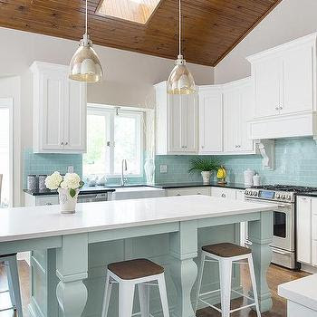 Eye For Design: Oh! Those Tiffany Colored Kitchens