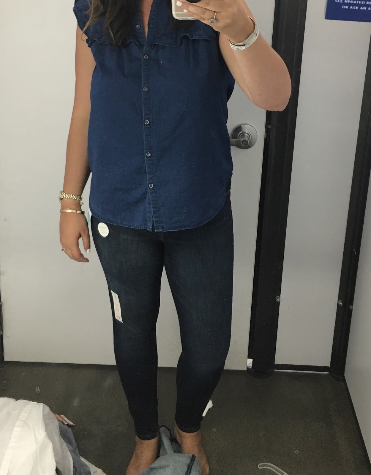 old navy step hem jeans