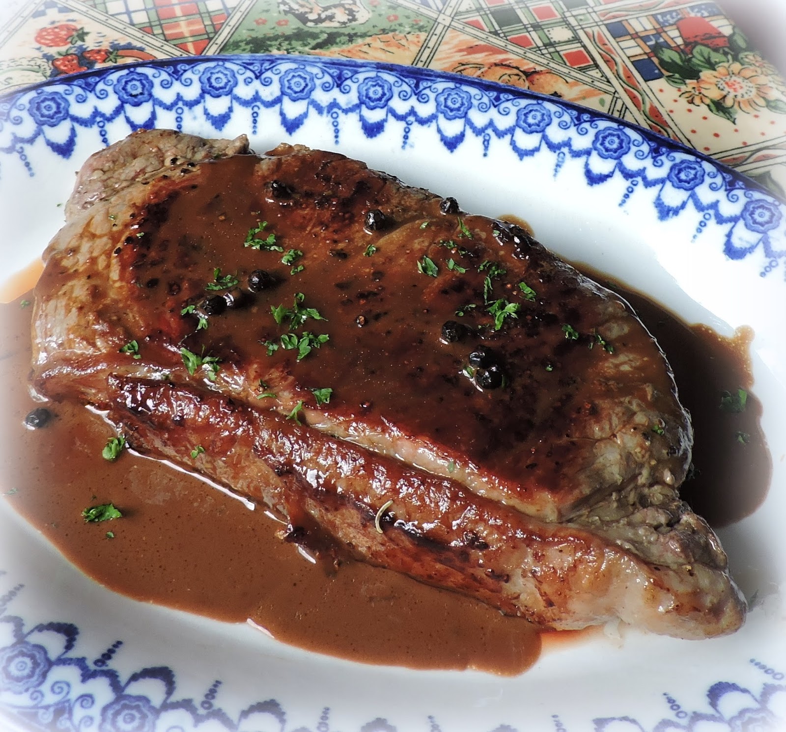 The English Kitchen Steak with Whiskey Peppercorn Sauce