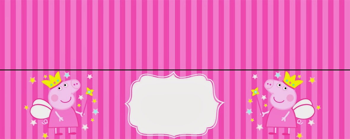 Etiquetas para Candy Bar de Peppa Pig Hada para Imprimir Gratis. Etiqueta para bolsa de golosinas.
