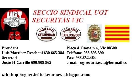 UGT seccion sindical Securitas Vic (Barcelona)