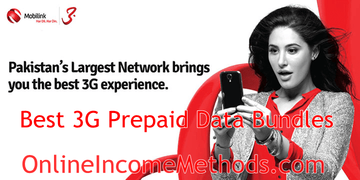 Best Mobilink 3G Prepaid Data Packages and Bundles