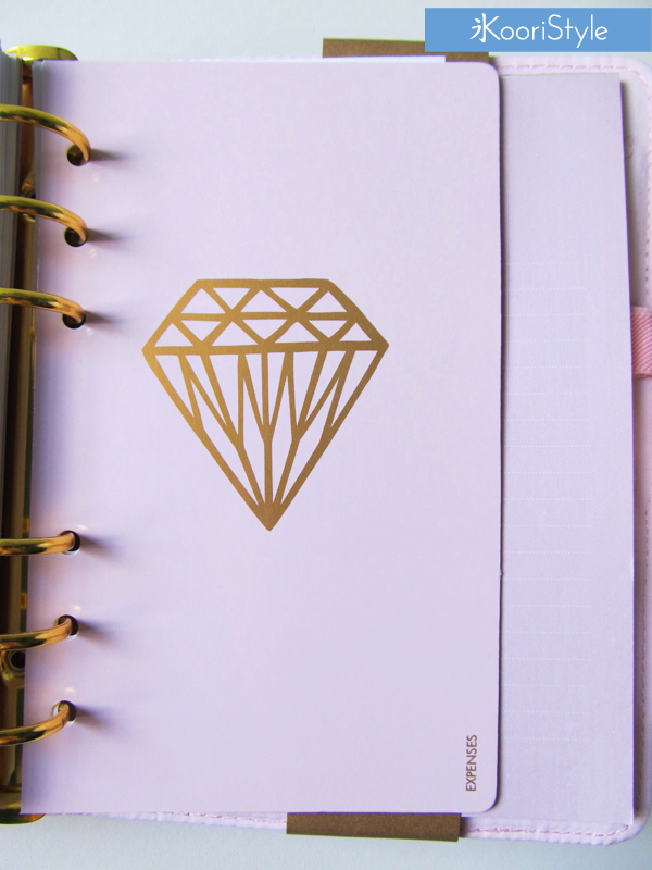 Koori KooriStyle Kawaii Cute Customizable Planner Kikki KikkiK Stationery Agenda Journal Leather Diamond Gold Lilac Pink Small Medium