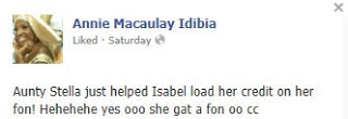 Fans blast Annie Idibia over facebook post that 4yrs old Isabel owns a phone