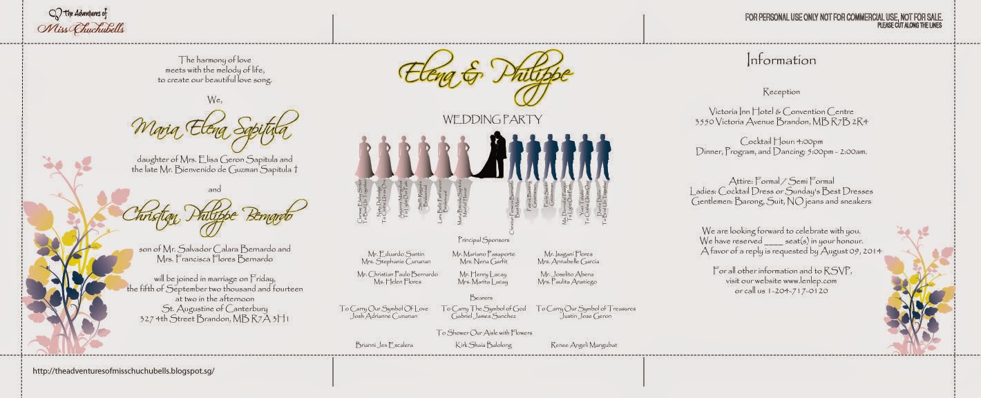 z fold wedding programs