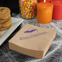 Personalized Spooky Bat Recycled Napkins