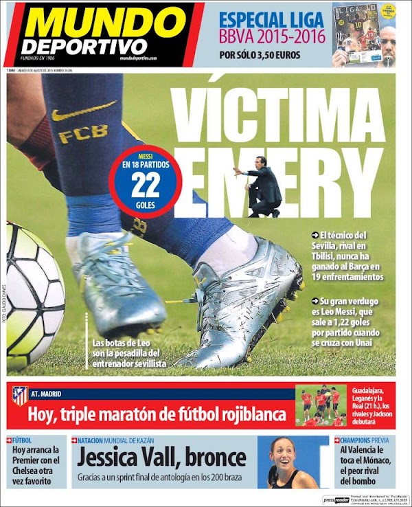 FC Barcelona, Mundo Deportivo: "Víctima Emery"
