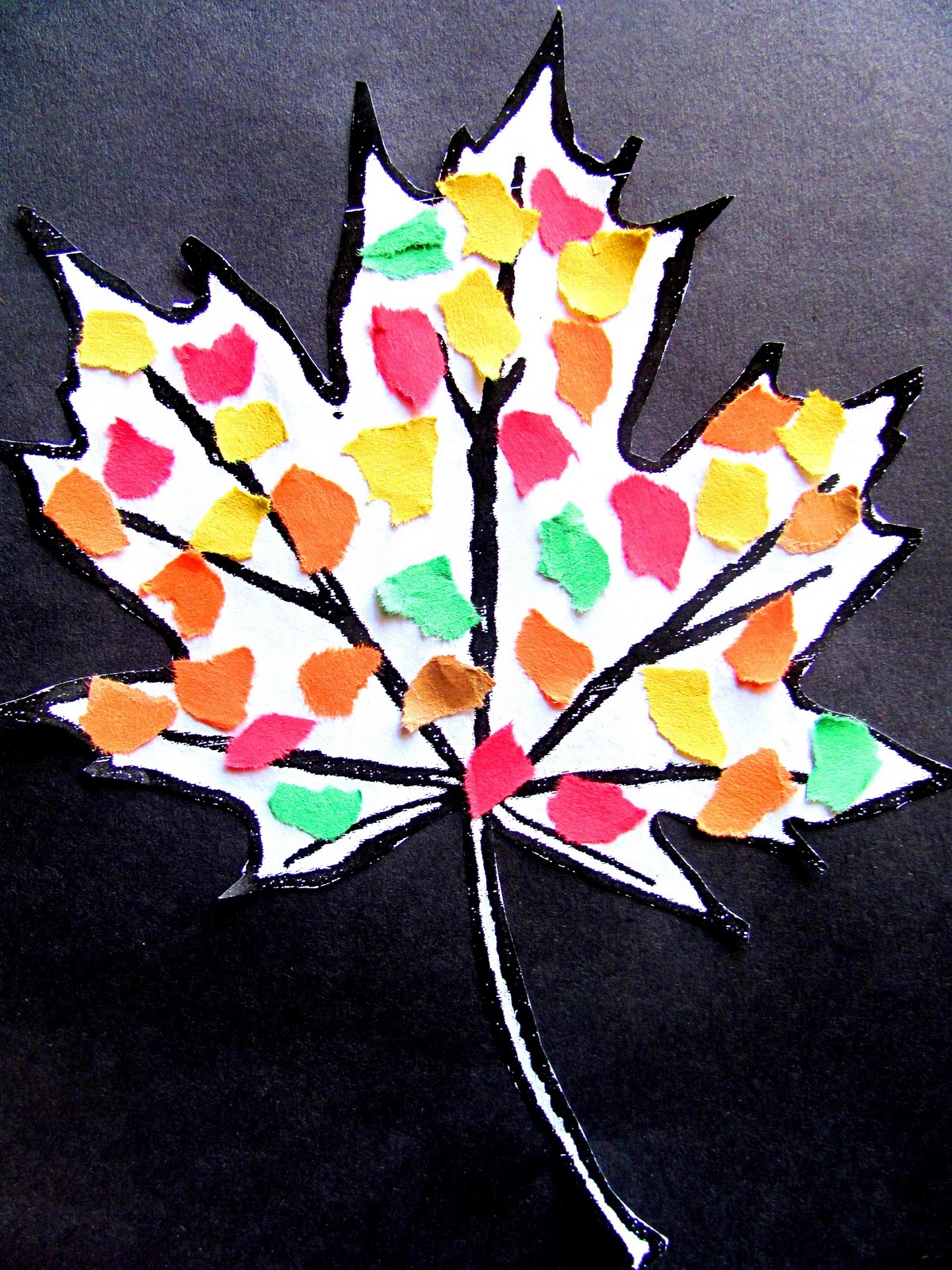 colormehappy: Colorful fall leaves - A fun art project using