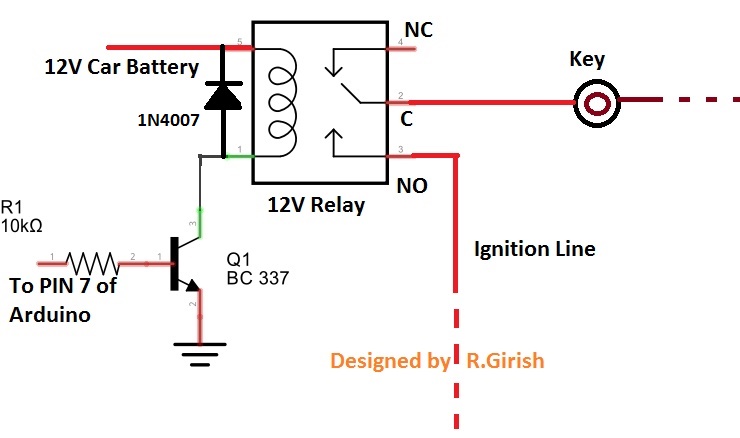 GSM Car Ignition and Central Lock Using Arduino