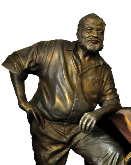 Ernest Hemingway at the bar in El Floridita, Havana by Cuban sculptor José Villa Soberón, 2003