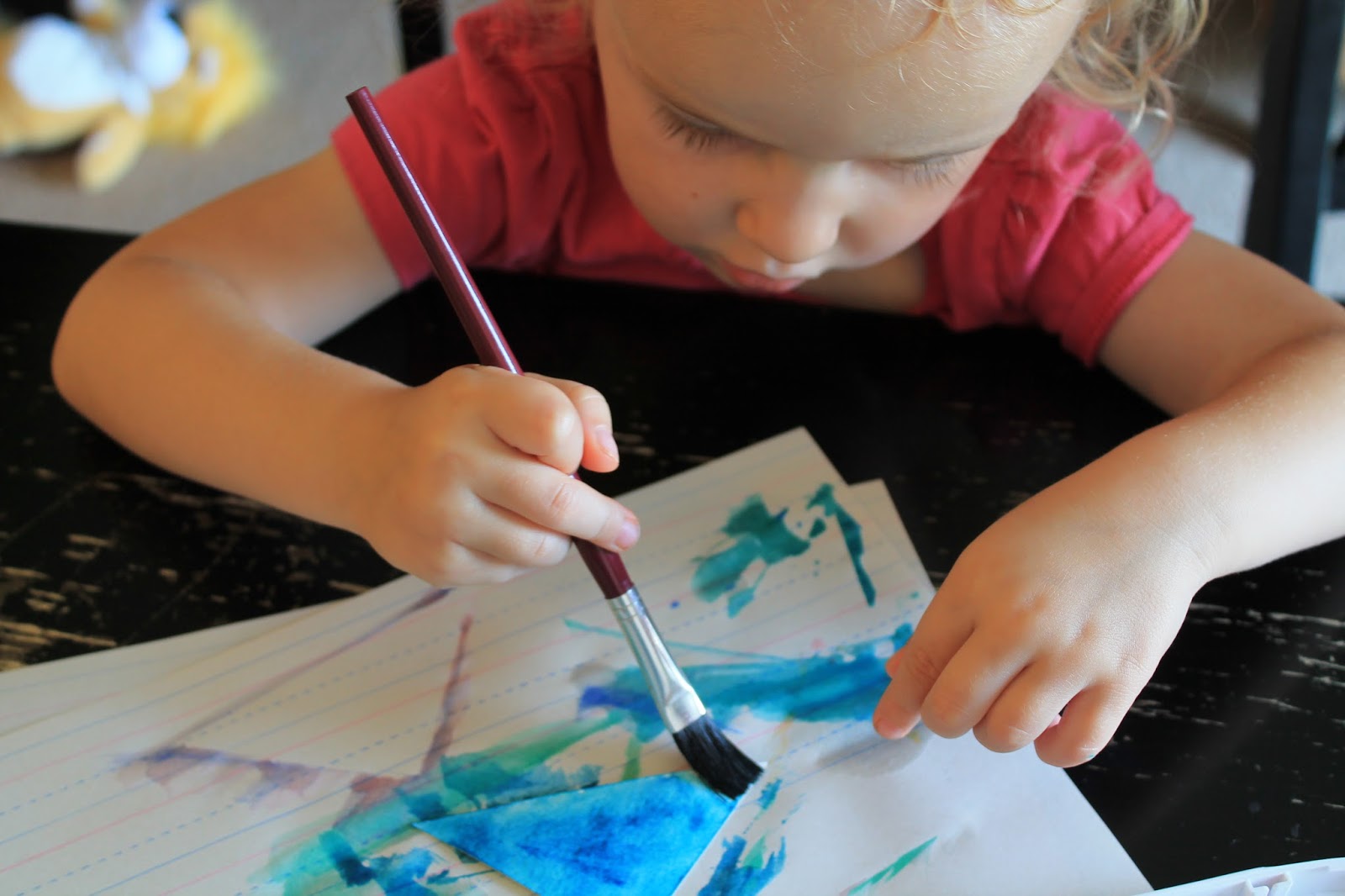 Kid Painted Mats for Frames