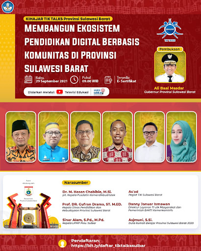 Provinsi Sulawesi Barat sebagai tuan rumah akan mengusung tema “Membangun Ekosistem Pendidikan Digital Berbasis Komunitas di Provinsi Sulawesi Barat”