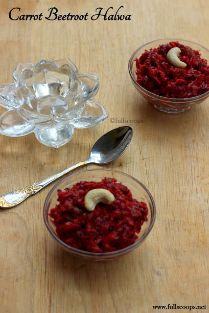 Carrot Beetroot Halwa in microwave