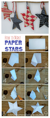 3-D paper star instructions