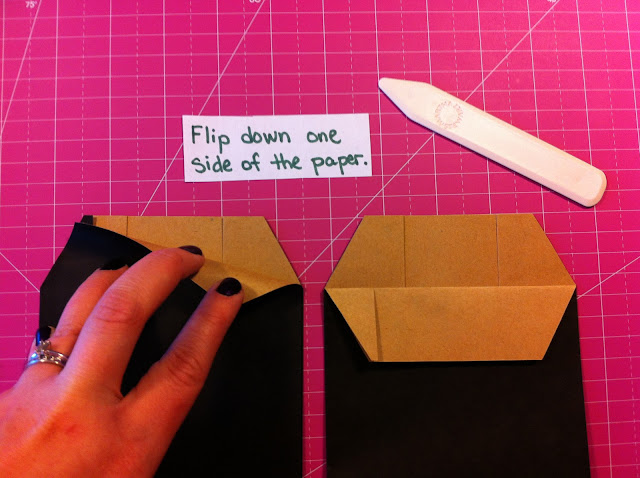 making-paper-bag-album-black