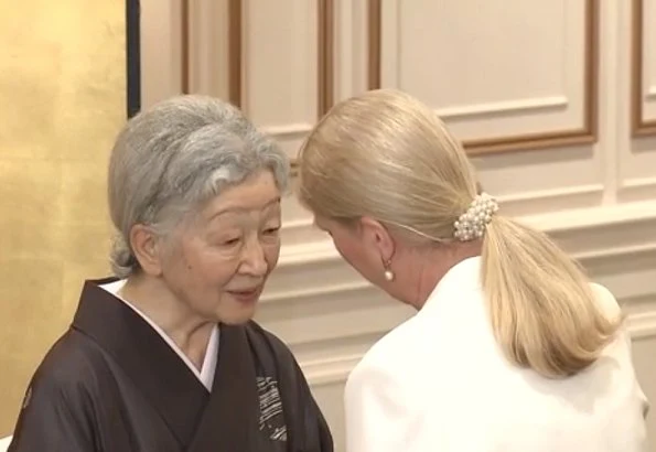 Empress Michiko of Japan attended the closing reception of the 2018 Zonta International Convention held at the Yokohama Royal Park Hotel