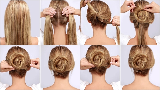 peinados fáciles con el cabello recogido