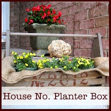 house number planter box