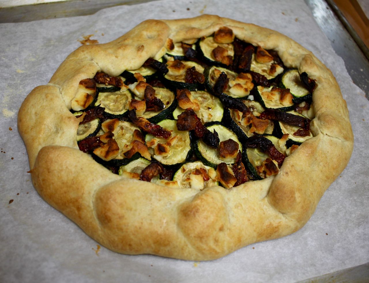 Green Gourmet Giraffe Zucchini, sundried tomato and goats cheese