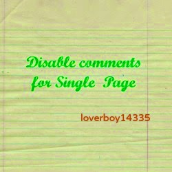 Disable comments in blogger