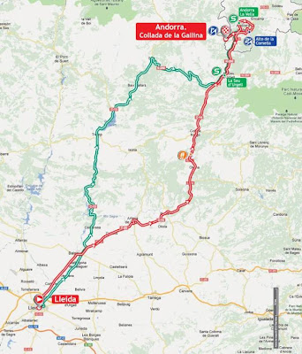 Mapa La Vuelta 2012 Etapa 8