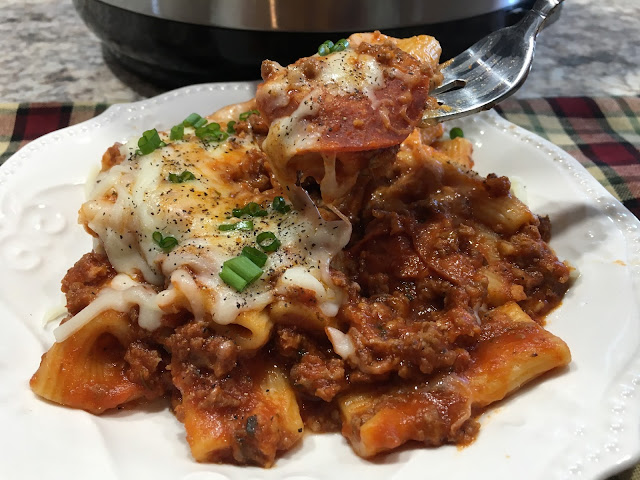 Chasing Saturdays,  easy, one pot Pepperoni Pizza Rigatoni made in the Instant Pot was a win for the family!