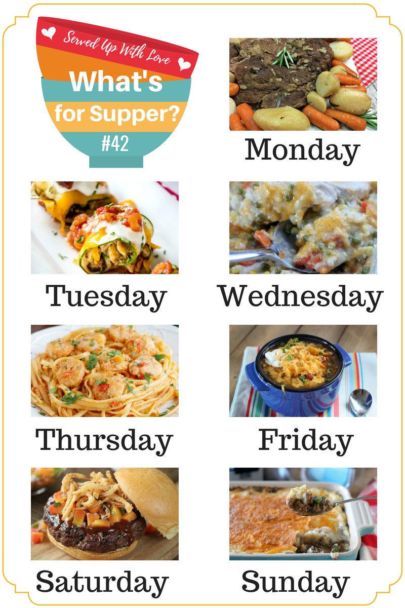 Served Up With Love Caribbean Shrimp Pasta at What's for Supper Sunday 42