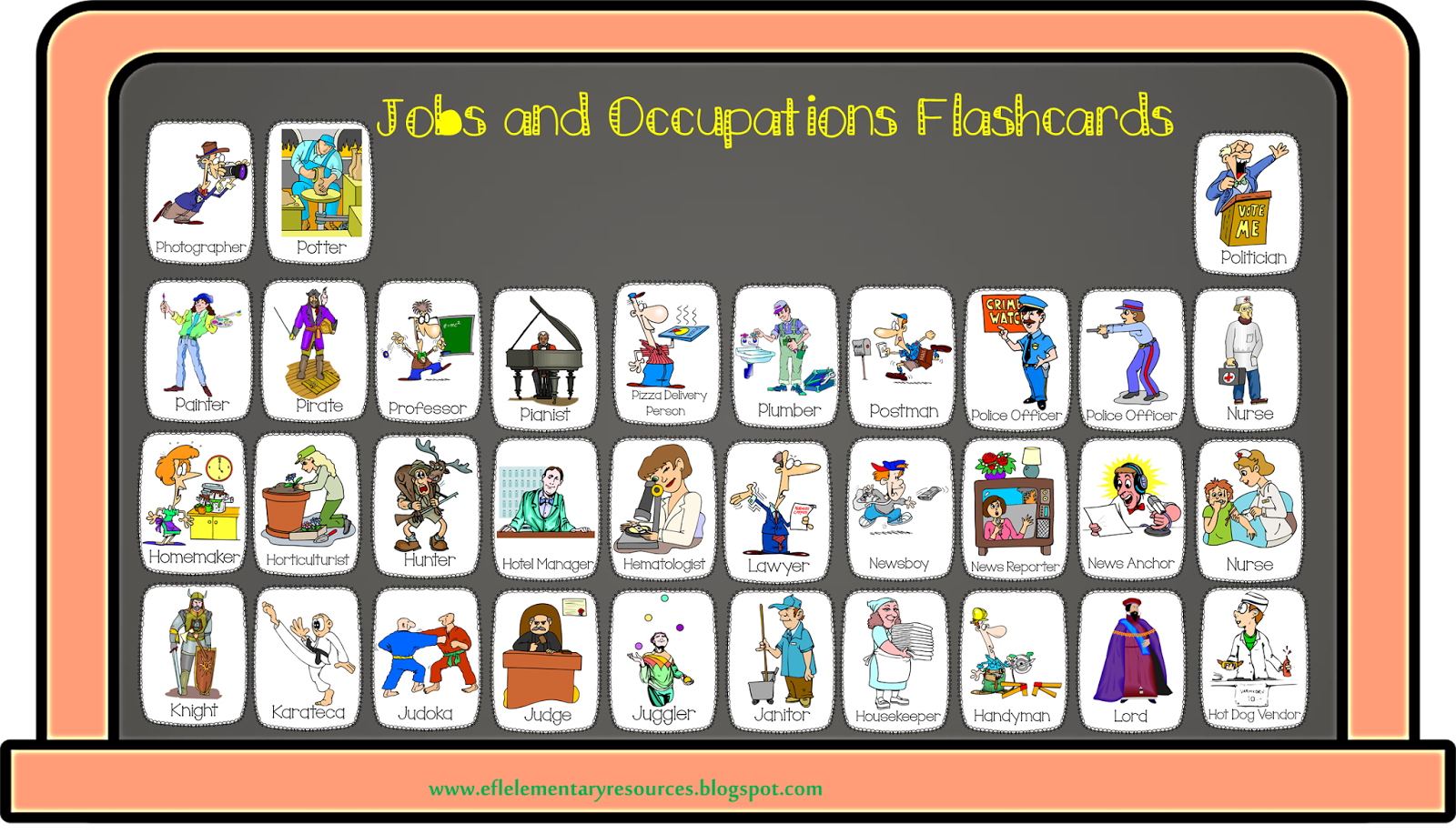 EFL Elementary Teachers Community Helpers, Jobs and Occupations