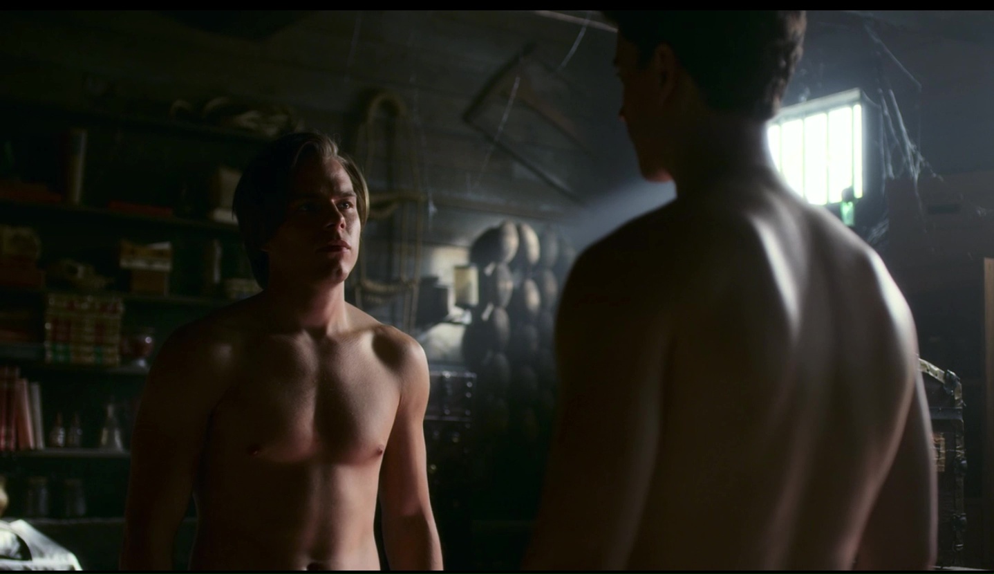 Jake Manley and Adam DiMarco shirtless in The Order 1-04 "Introduction...