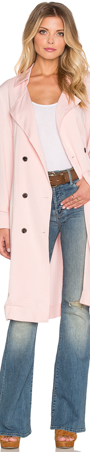Lucca Couture Soft Cupro Trench Coat