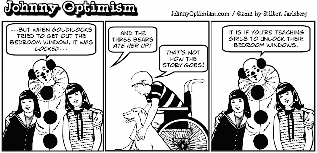 johnny optimism, johnnyoptimism, stilton jarlsberg, medical humor, sick jokes, wheelchair, scary clown, tickles