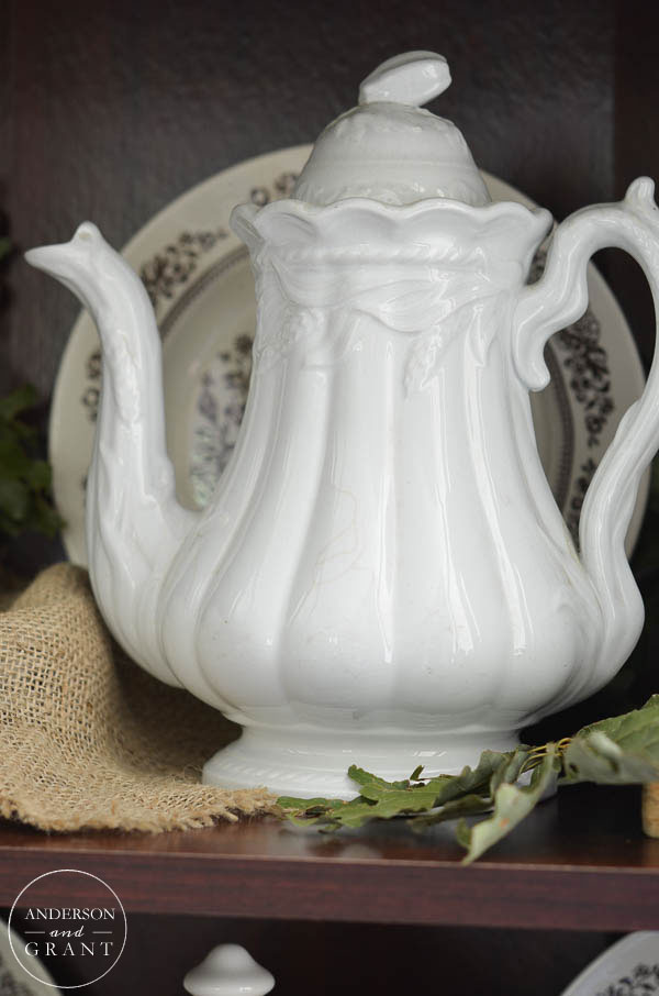 Vintage ironstone teapot  |  anderson + grant