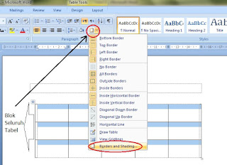 Cara Membuat Tabel Pada Microsoft Word 2007