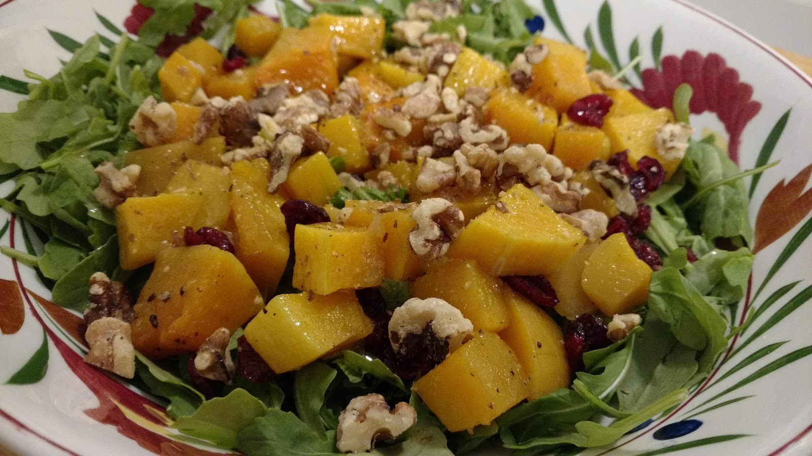 Roasted Ernut Squash Salad With Warm Cider Vinaigrette A Nice Salad For Monday Night This Recipe Is From Ina Garten S Book The Barefoot Contessa Will Be Lunch Number Of Days Week