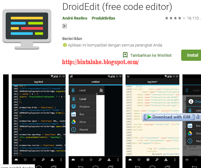 7 Editor HTML Terbaik untuk Android - Ninna Wiends